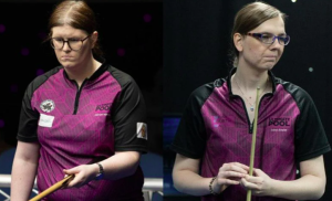 Harriet Haynes (left) and Lucy Smith (right) played in the Ultimate Pool Women’s Pro Series event in Wigan Credit: X