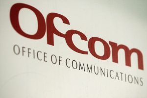 LONDON - JANUARY 18: The OFCOM (Office of Communication) logo on the front of their headquarters on January 18, 2007 in London. (Photo by Bruno Vincent/Getty Images)