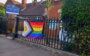 'Pride' Flag on Westmeads Pimary School