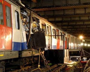 Tube train bombed at Aldgate station in London on 7th July 2005.