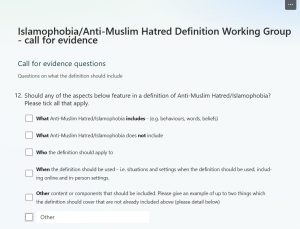 Islamophobia Consultation page 11