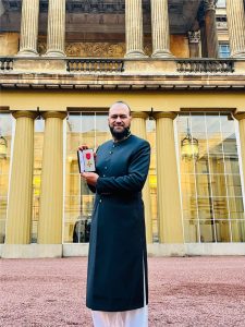 Professor Javed Khan after receiving his OBE in in June 2021 for 'services to young people and education'