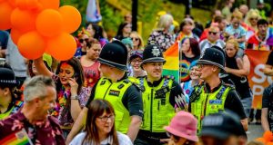 “Police should not march with pride” Transgenderism March earlier this year in Newcastle.