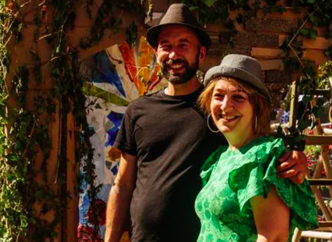Christian artist vilified over gender-critical views Victoria Culf with her husband: The Telegraph