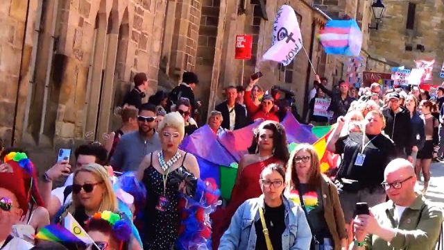The 'Pride' Parade snakes its way through Durham
