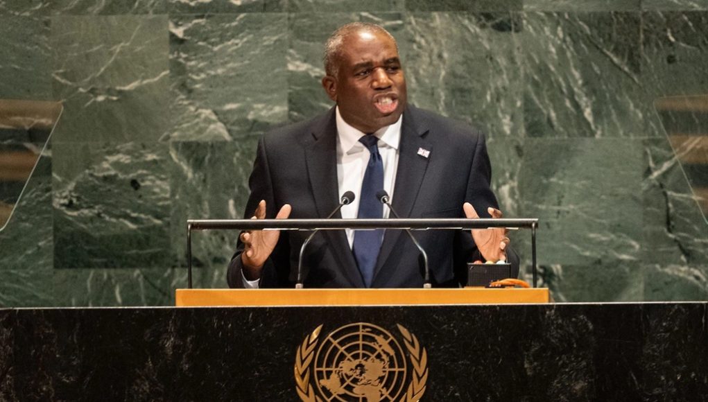 David Lammy UN Rt Hon David Lammy MP as Foreign Secretary at the United Nations