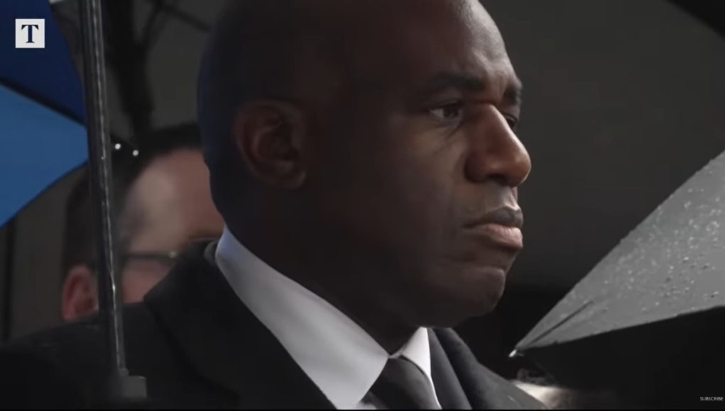 David Lammy was booed on stage in Manchester.