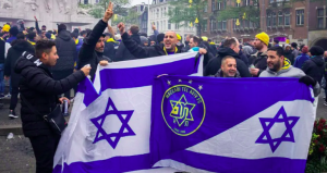 Maccabi Tel Aviv football fans in Amsterdam in November