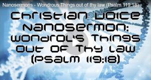 Nanosermon: Seeing ‘Wondrous Things Out of Thy Law’