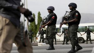 The Nigerian Police on duty