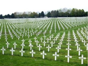 Just one of the many First World War cemeteries in France.