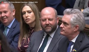 Nick Timothy MP (second from right) at PMQ's on 18/03/2026