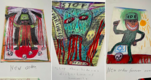 How Is ‘Jews Eating Babies’ Not Considered Offensive? The artwork was met with backlash from Jewish community groups | X: ZOE STRIMPEL