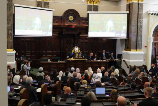 Why Is Speaking English in England Now a Debate? Birmingham Lord Mayor Coun Zakar Choudhry addresses the chamber at the council meeting on Tuesday, May 19