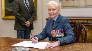 Group Captain Lizzy Nicholl resigned over the RAF diversity poilcy. (Credit: Sky News)