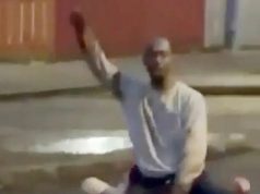 Belfast riots after migrant attempts beheading Hadi Alodid kneels over Stephen Ogilvie and attempts to behead him with a knife.