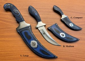 Sikh Kirpan ritual knives can be as small as 3" long.